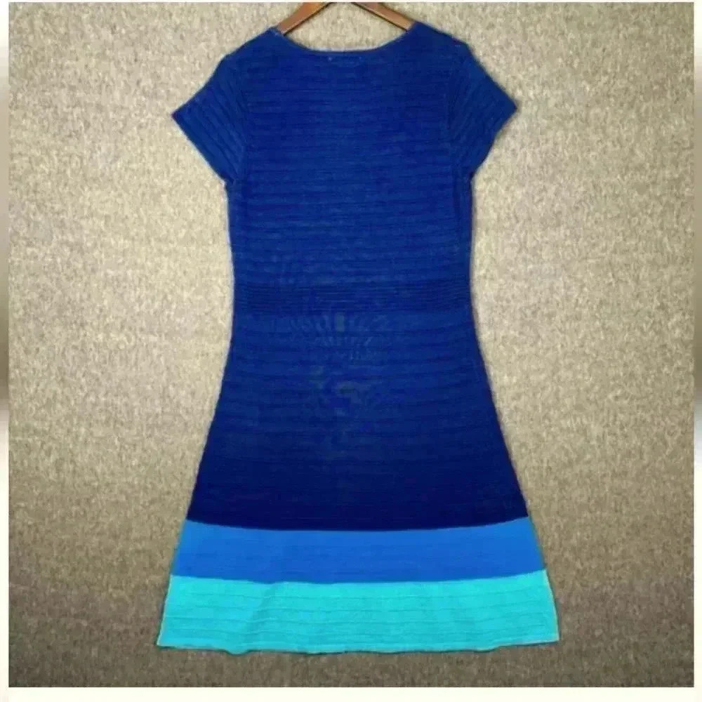 ISAAC MIZRAHI SHORT SLEEVE SWEATER DRESS